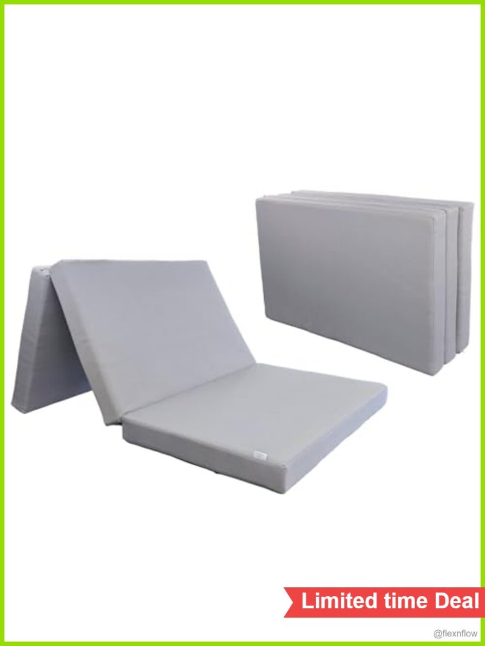 Foldable Yoga Mat Memory Foam Tri-Fold Travel Meditation Mat